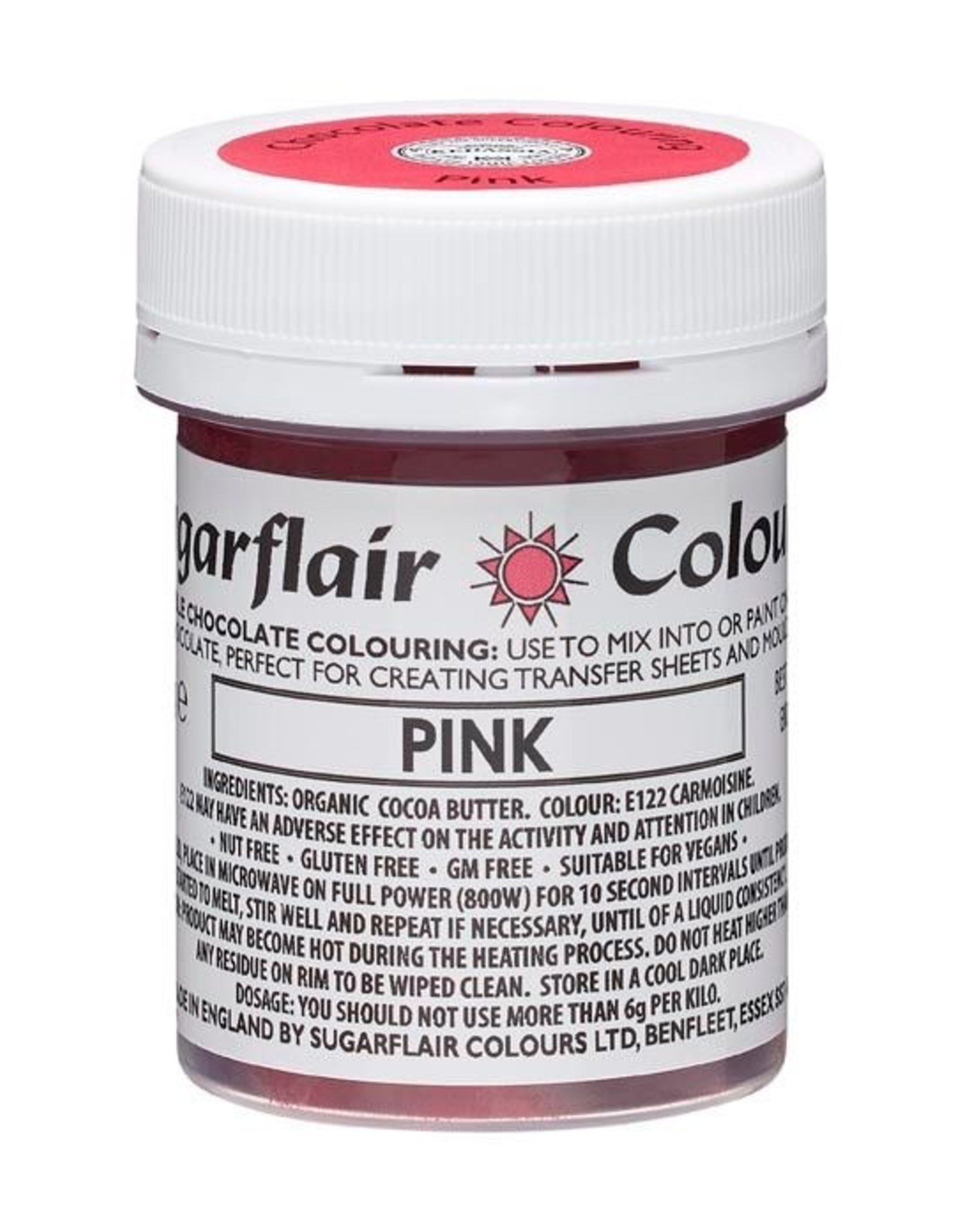 Sugarflair Sugarflair Chocolate Colour Pink 35g