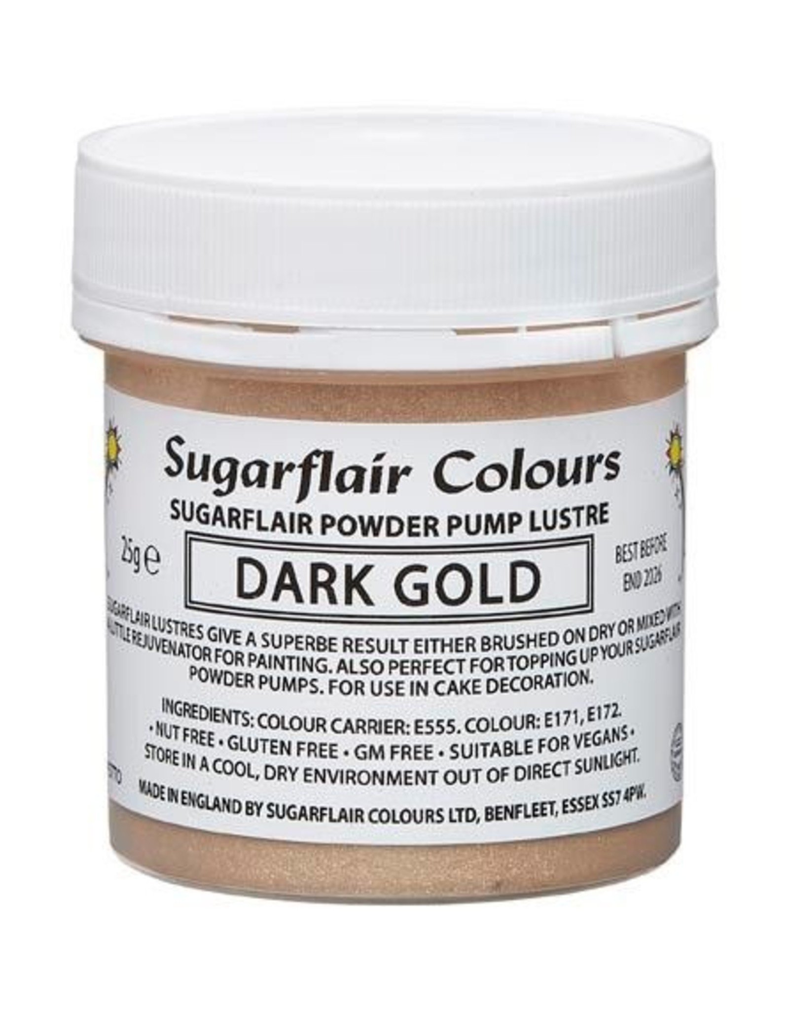 Sugarflair Sugarflair Pump Refill -Dark Gold-25g