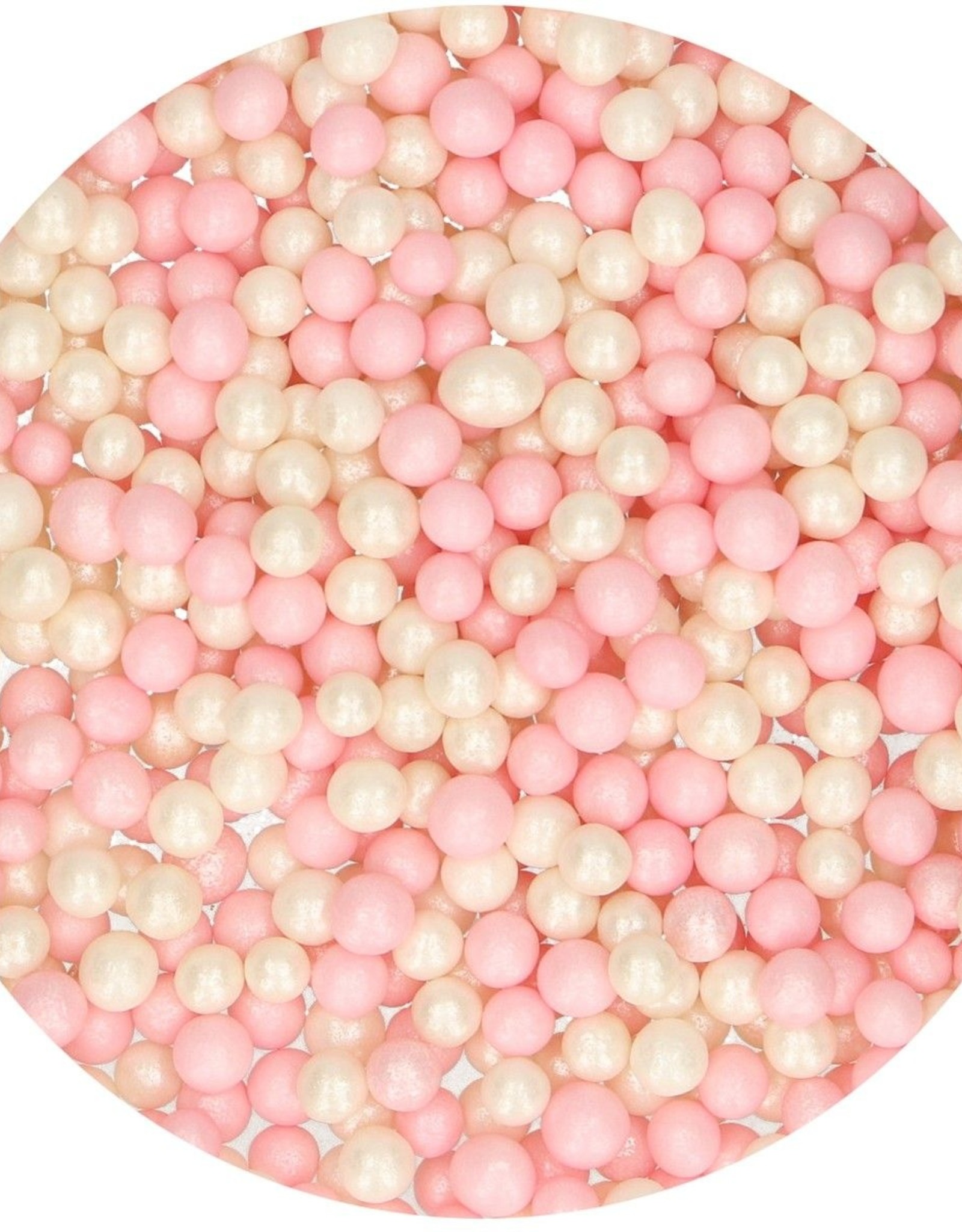 FunCakes FunCakes Zachte Parels Medium Roze/Wit 500 g
