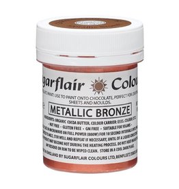 Sugarflair Sugarflair Chocolade Verf Metallic Brons 35g