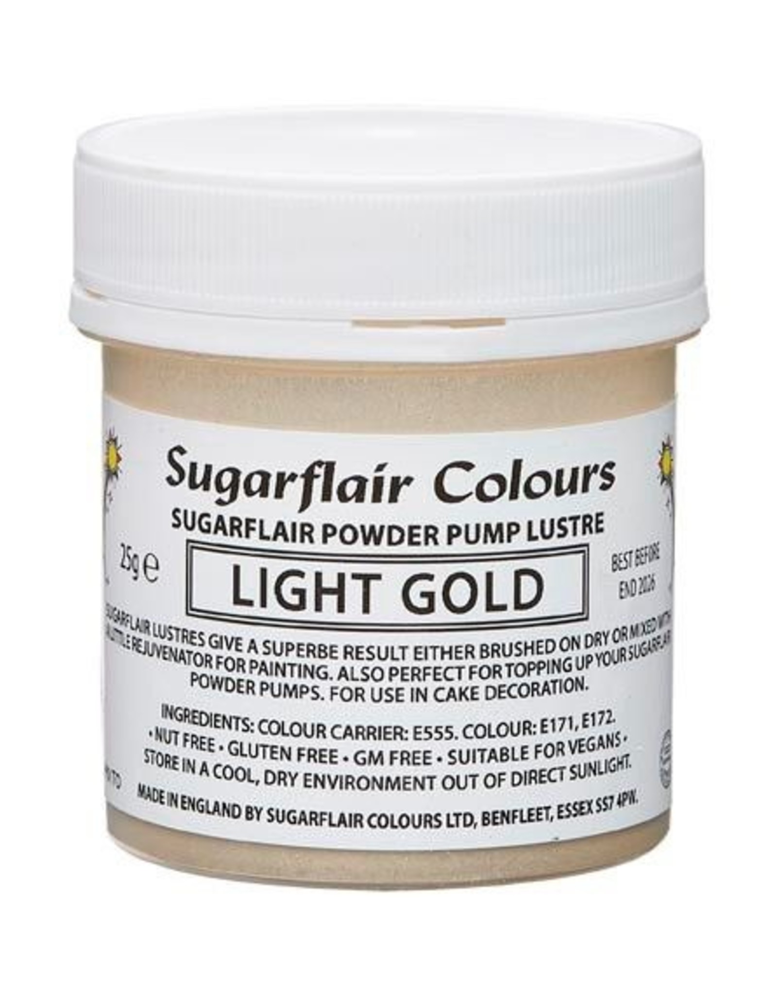 Sugarflair Sugarflair Pump Refill -Light Gold-25g