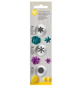 Wilton Wilton Decorating Tip Set Extra Large #1M, #2D, #2A