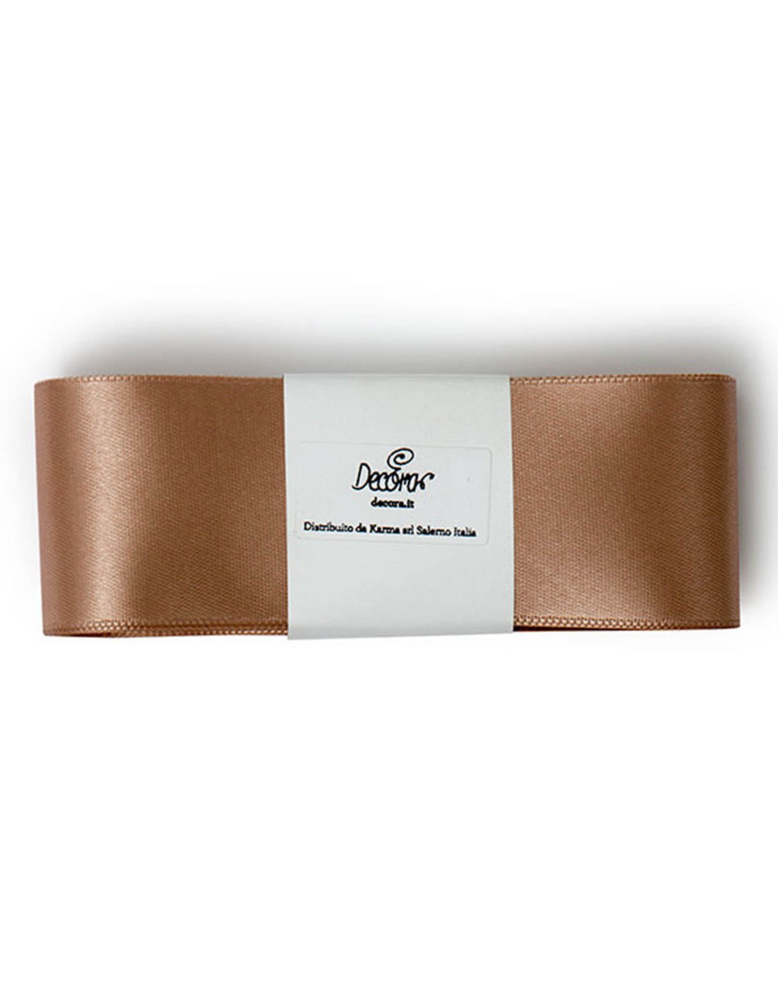 Decora Double Satin Ribbon 40mm x 3mtr Caffe Latte