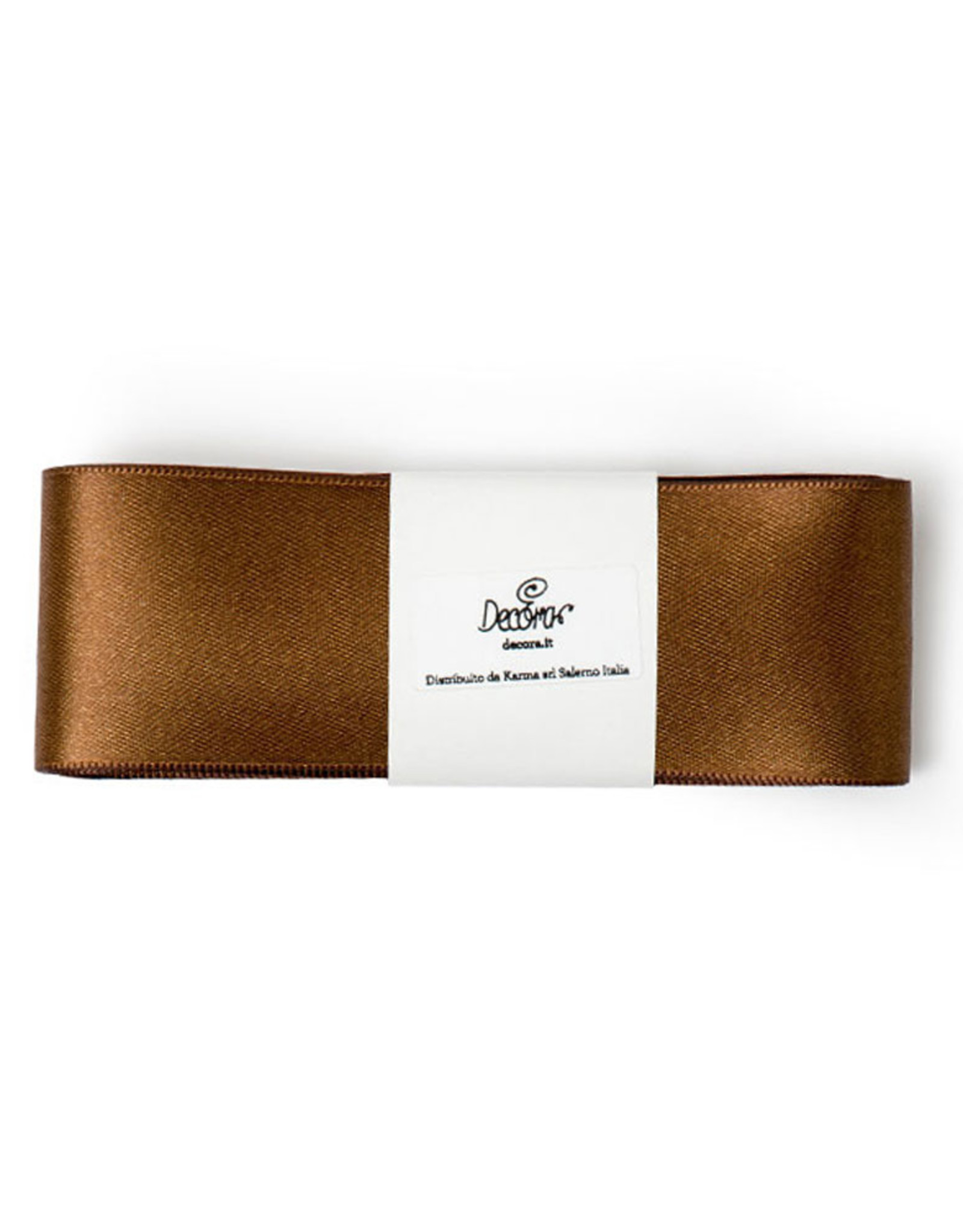 Decora Double Satin Ribbon 40mm x 3mtr Brown