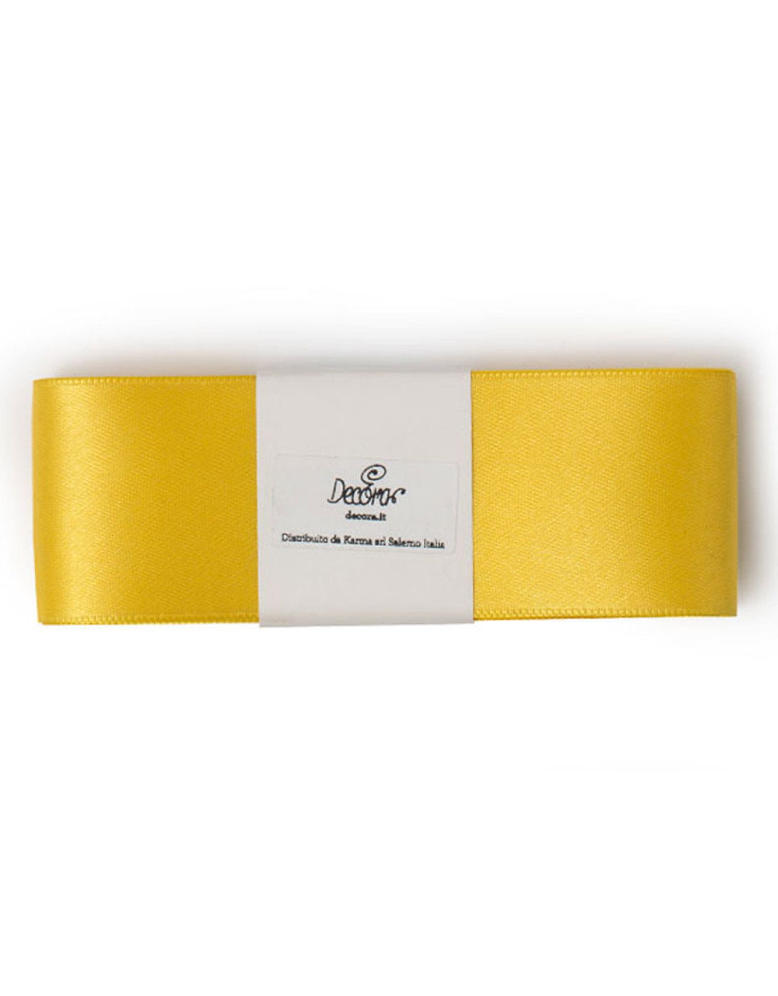 Decora Double Satin Ribbon 40mm x 3mtr Yellow