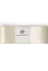 Decora Double Satin Ribbon 40mm x 3mtr Cream White