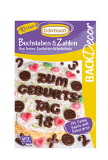 Günthart Günthart Chocoladedecoratie Letters en Cijfers 90st.