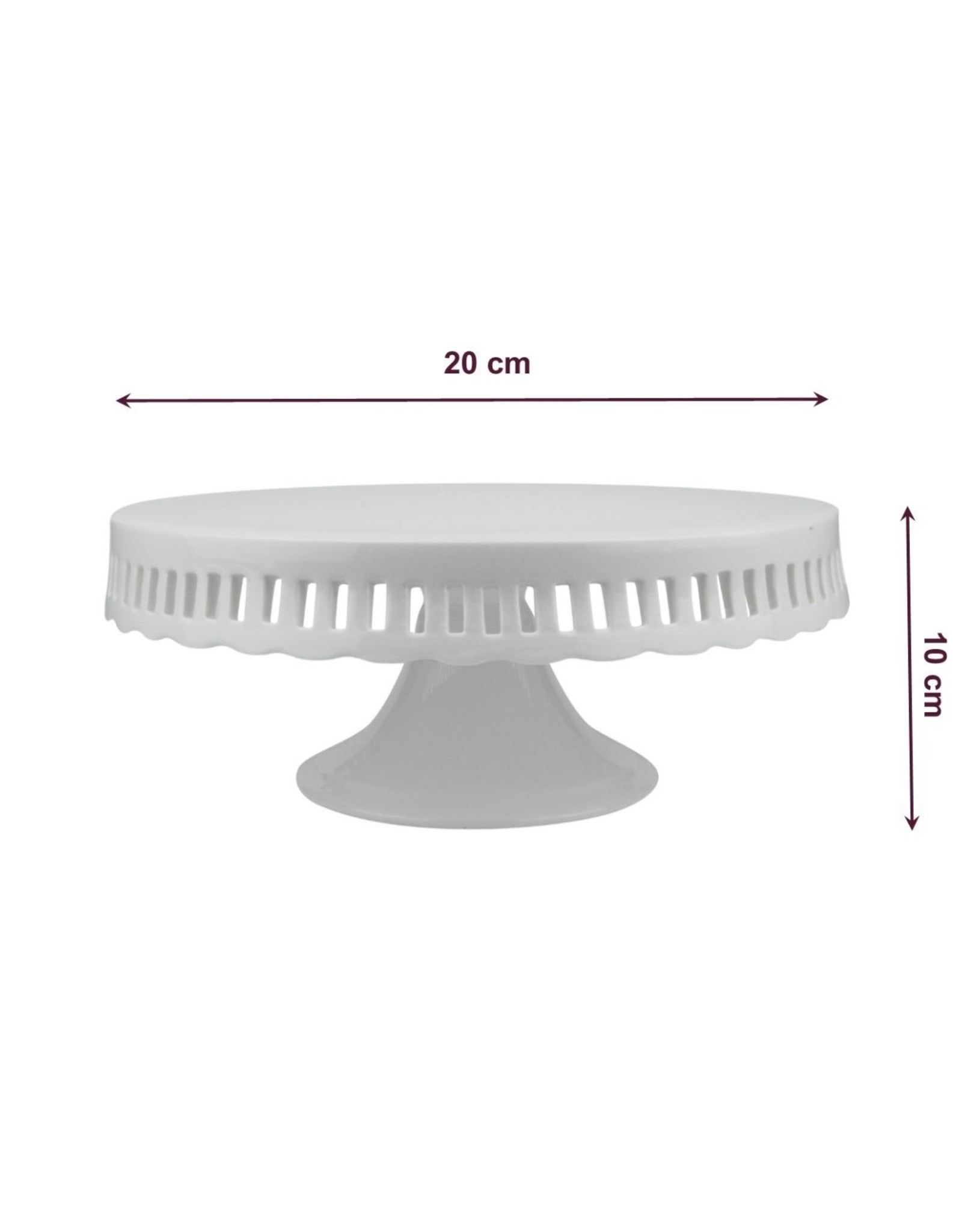 Taartstandaard Wit Porselein Ø 20cm