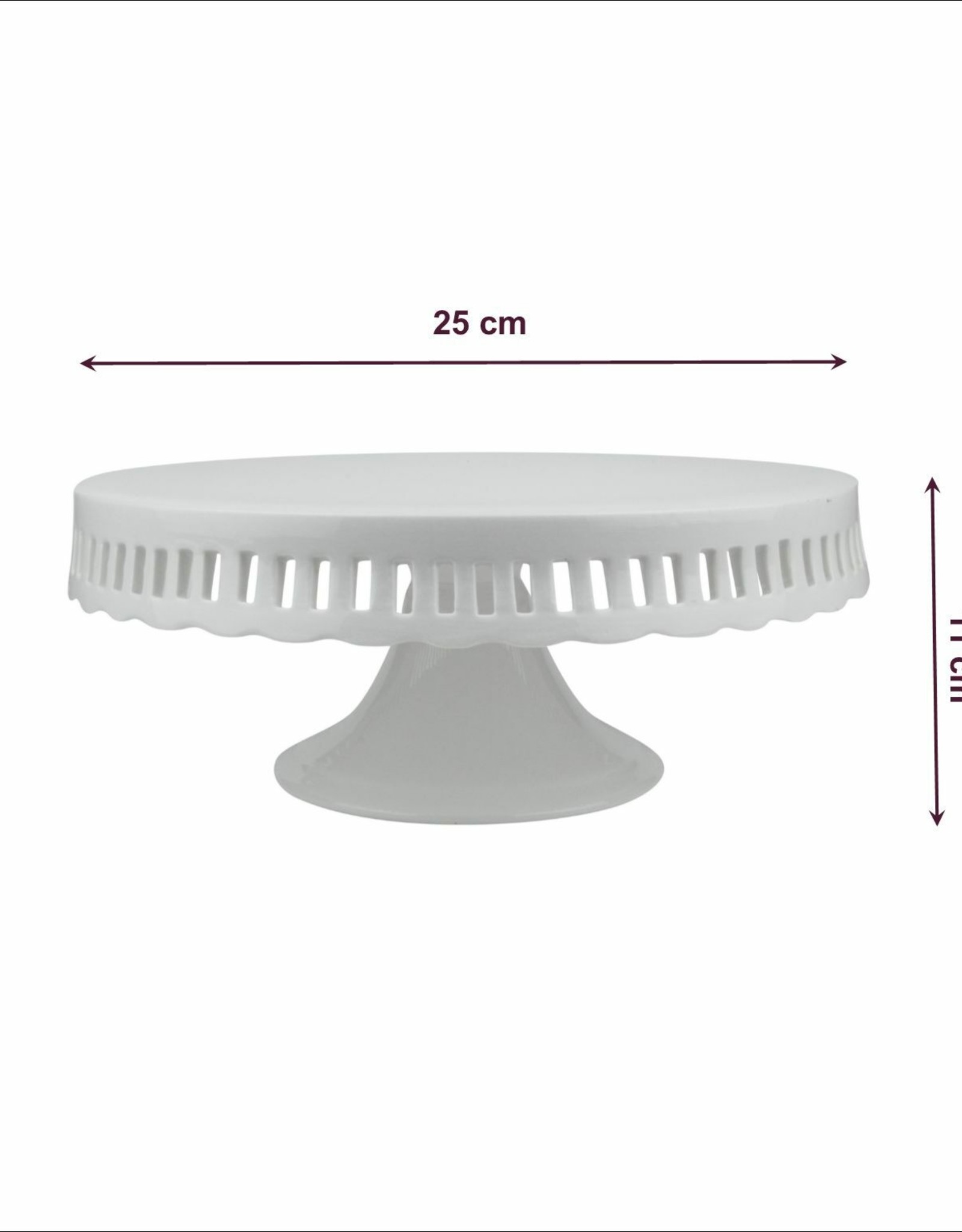 Taartstandaard Wit Porselein Ø 25cm