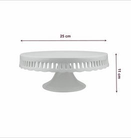 Taartstandaard Wit Porselein Ø 25cm