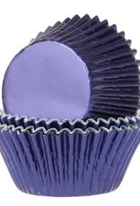 House of Marie House of Marie Baking Cups Folie Navy Blauw pk/24