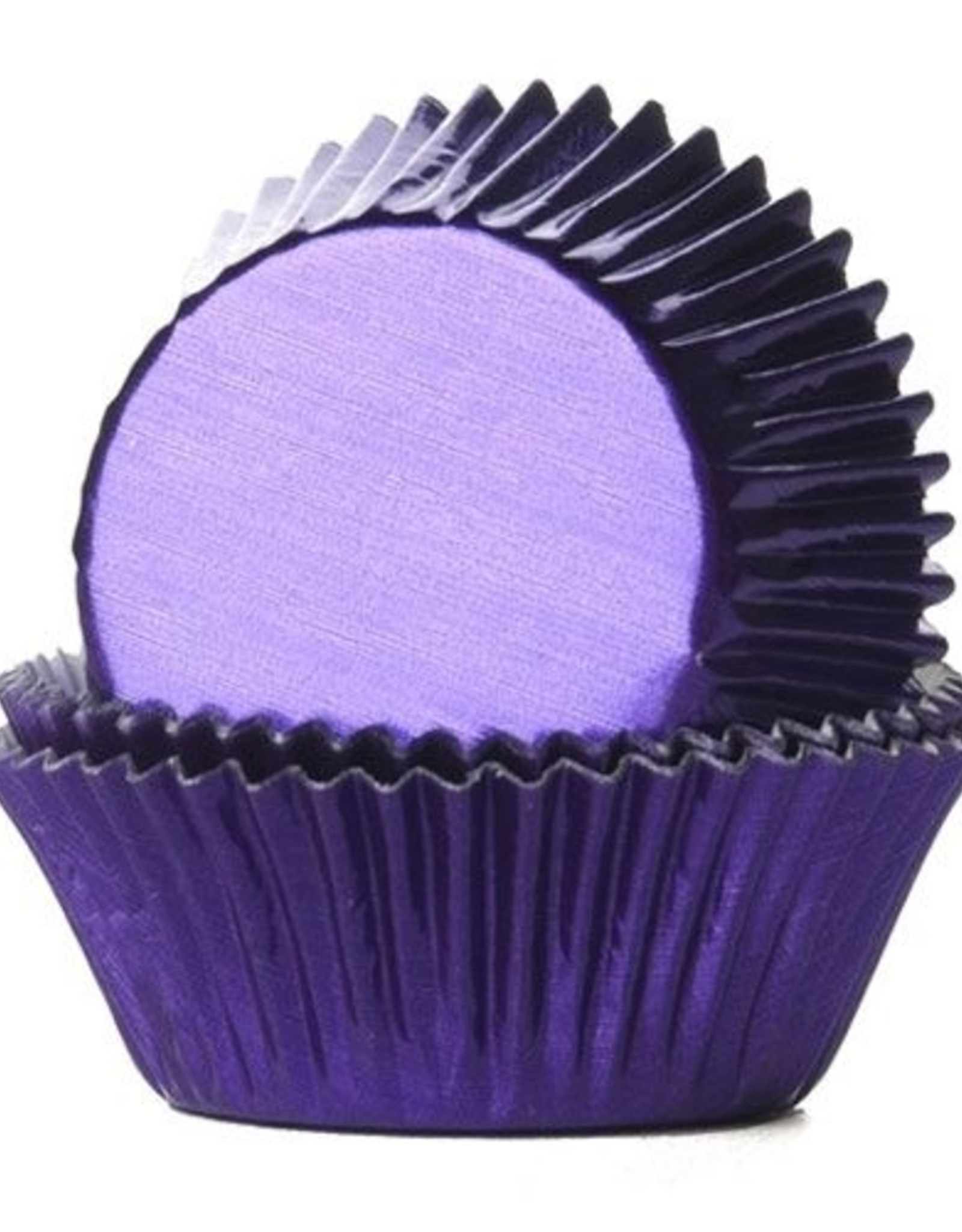 House of Marie House of Marie Baking Cups Folie Paars - pk/24