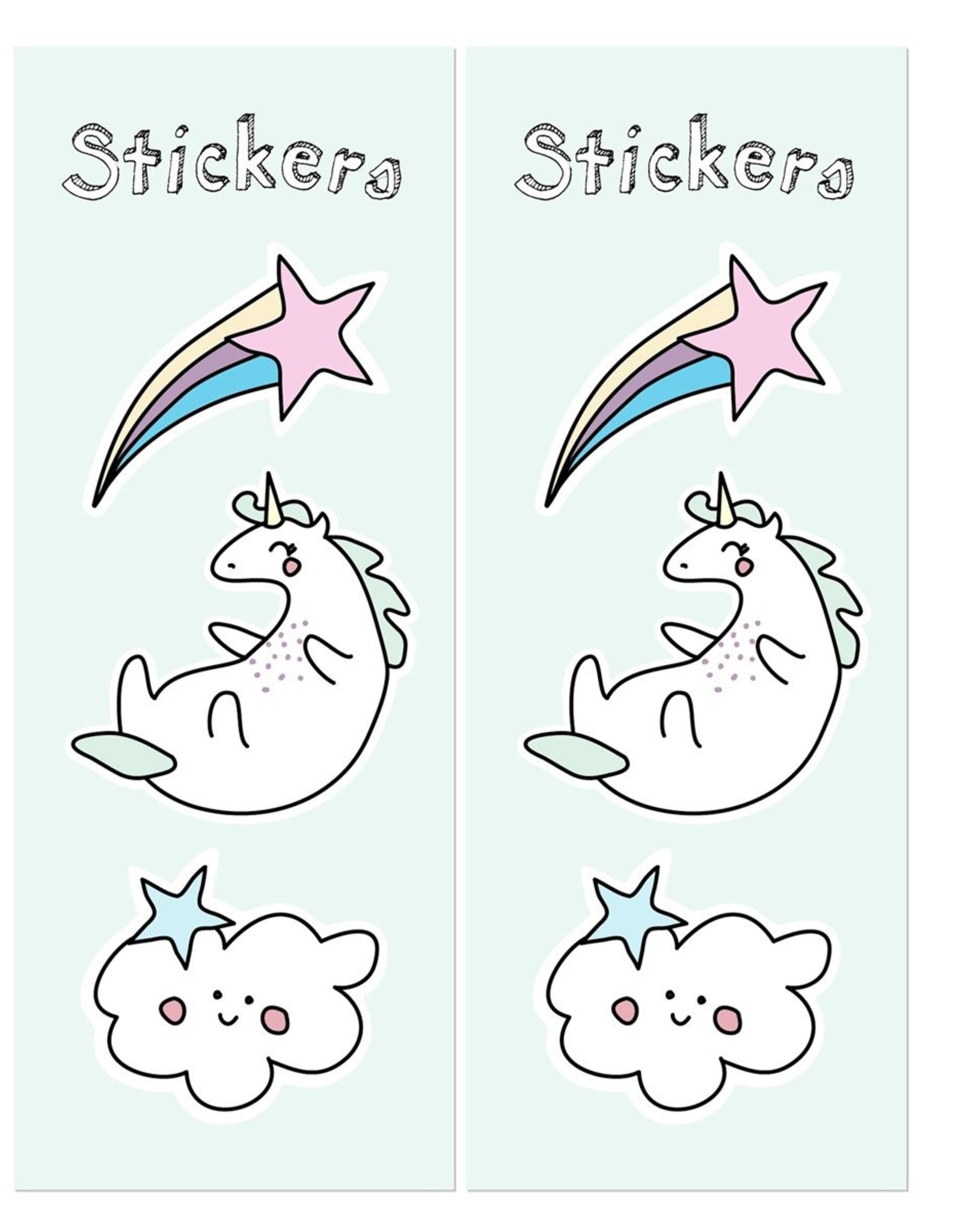 PartyDeco PartyDeco Traktatie Zakjes Unicorn Set/6