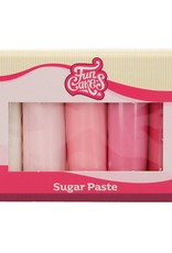 FunCakes FunCakes Rolfondant Multipack Pink Colour Palette 5x100 g