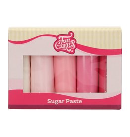 FunCakes FunCakes Rolfondant Multipack Pink Colour Palette 5x100g