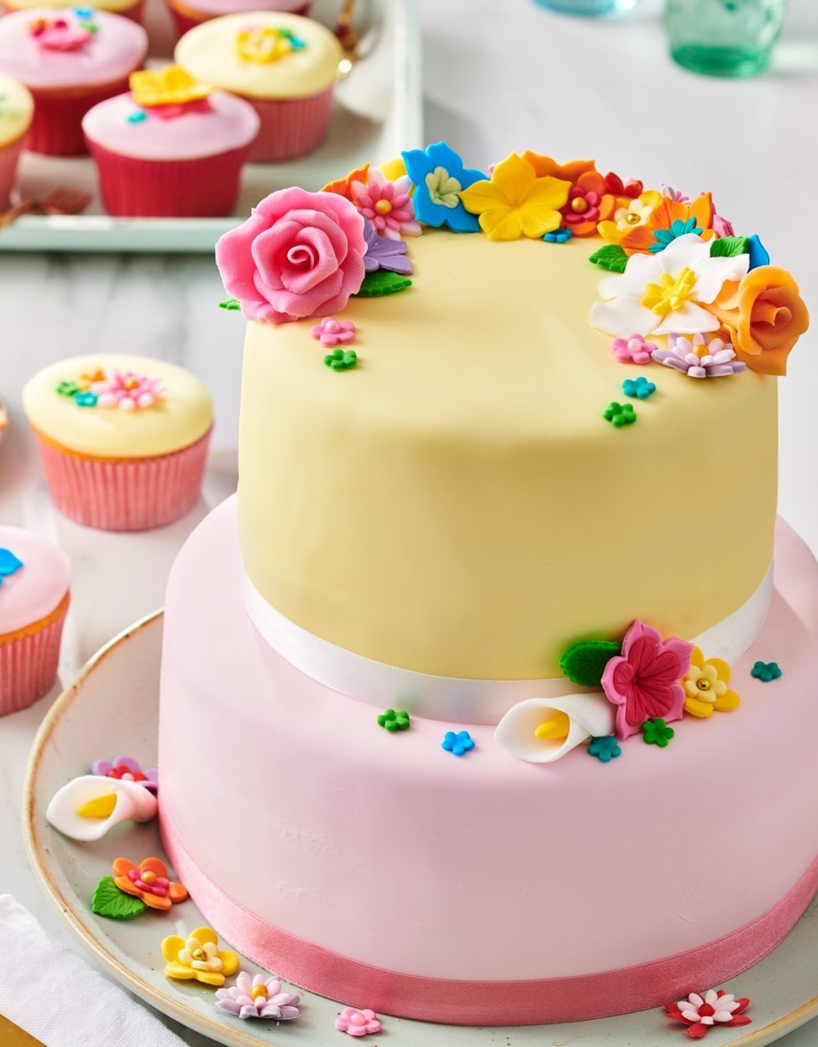 FunCakes FunCakes Rolfondant Multipack Pink Colour Palette 5x100 g