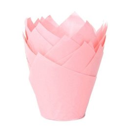 House of Marie Muffin Cups Tulp Baby Roze pk/36