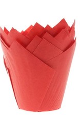 House of Marie House of Marie Muffin Cups Tulp Rood pk/36
