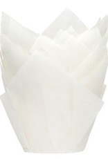 House of Marie House of Marie Muffin Cups Tulp Wit pk/36