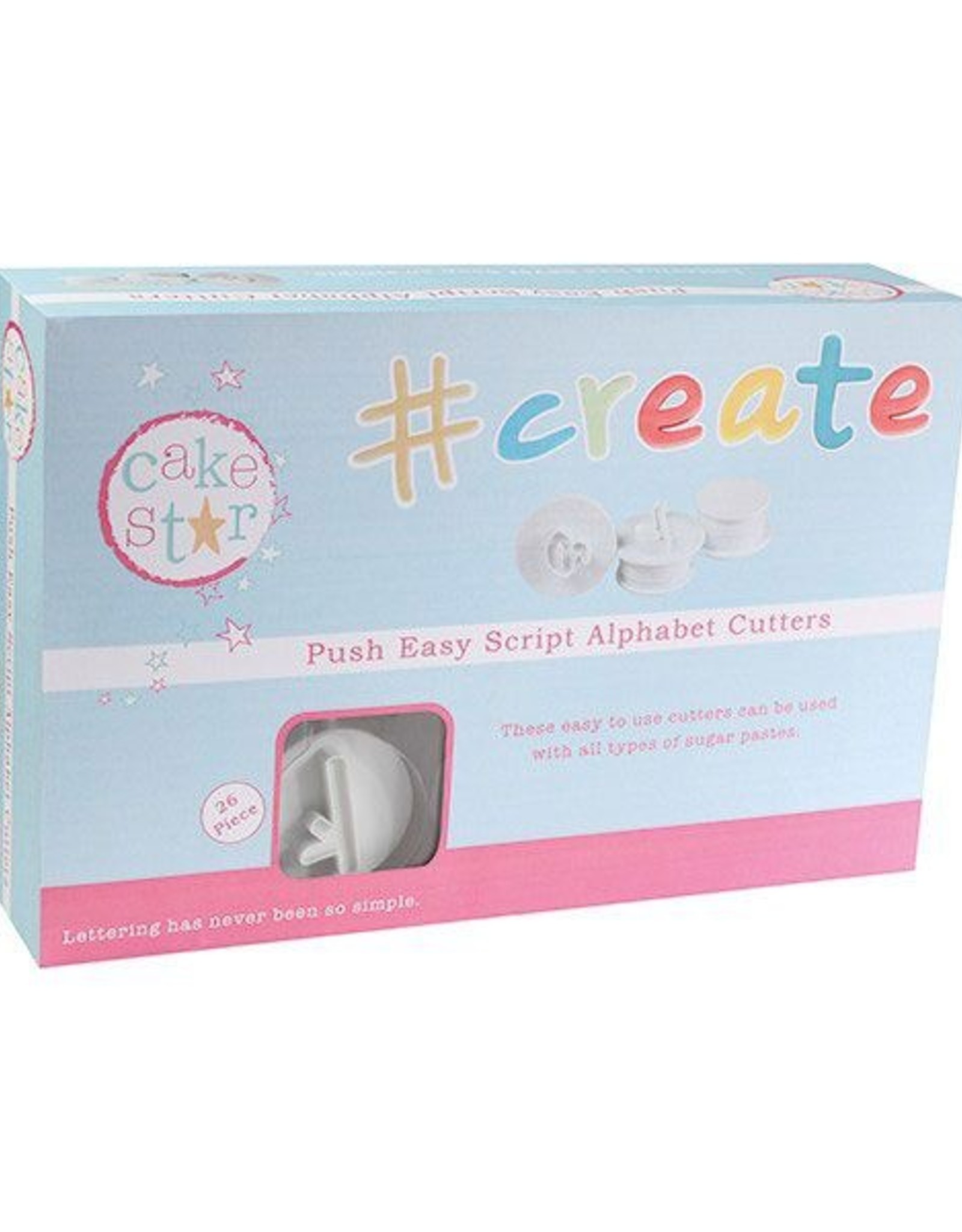 Cake Star Cake Star Push Easy Alphabet Cutters Lowercase Script Set/26