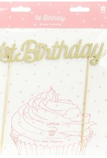 PartyDeco PartyDeco Cake Topper 1st Birthday - Goud