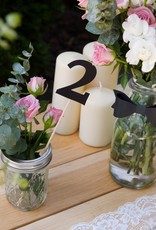 PartyDeco PartyDeco Cake Toppers Tafelnummers - Zwart Set/11