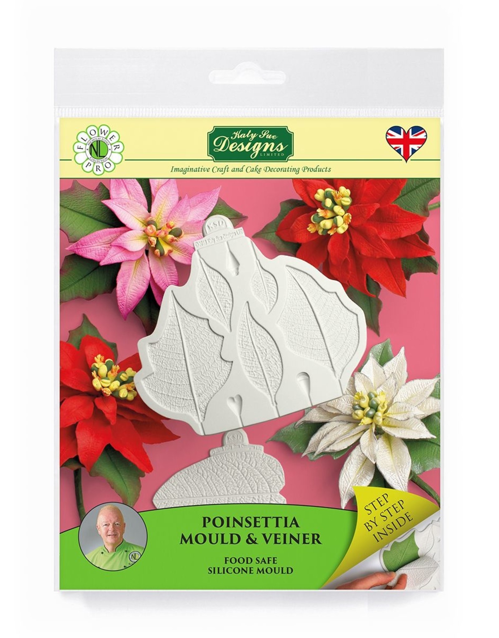 Katy Sue Designs Katy Sue Mould Flower Pro Poinsettia Mould and Veiner