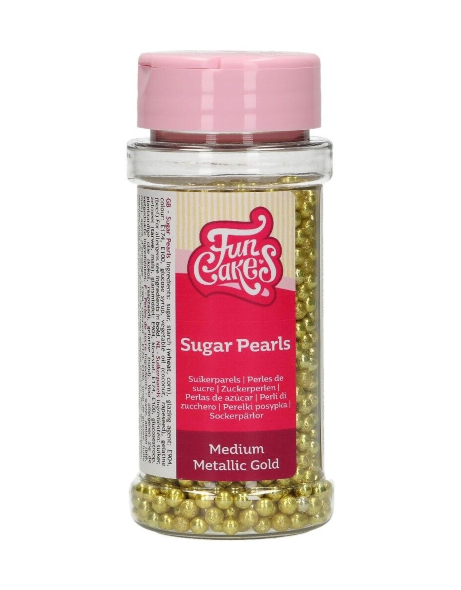 FunCakes FunCakes Suikerparels Medium Metallic Goud 80 g