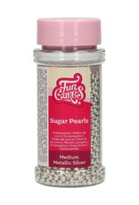 FunCakes FunCakes Suikerparels Medium Metallic Zilver 80 g