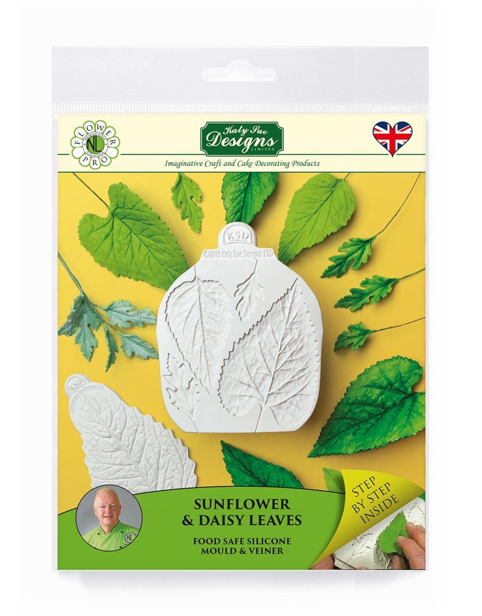 Katy Sue Designs Katy Sue Mould& Veiner Sunflower / Daisy Leaves