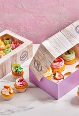 FunCakes FunCakes Cupcake Doos 6 -Pure- 24x16x8cm + insert pk/3