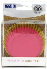 PME PME Cupcakevormpjes met Gouden Rand Roze pk/30