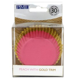 PME PME Cupcakevormpjes met Gouden Rand Roze pk/30