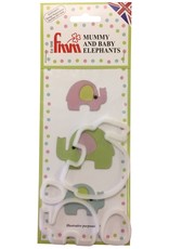 FMM FMM Mummy & Baby Elephant Cutter Set/4