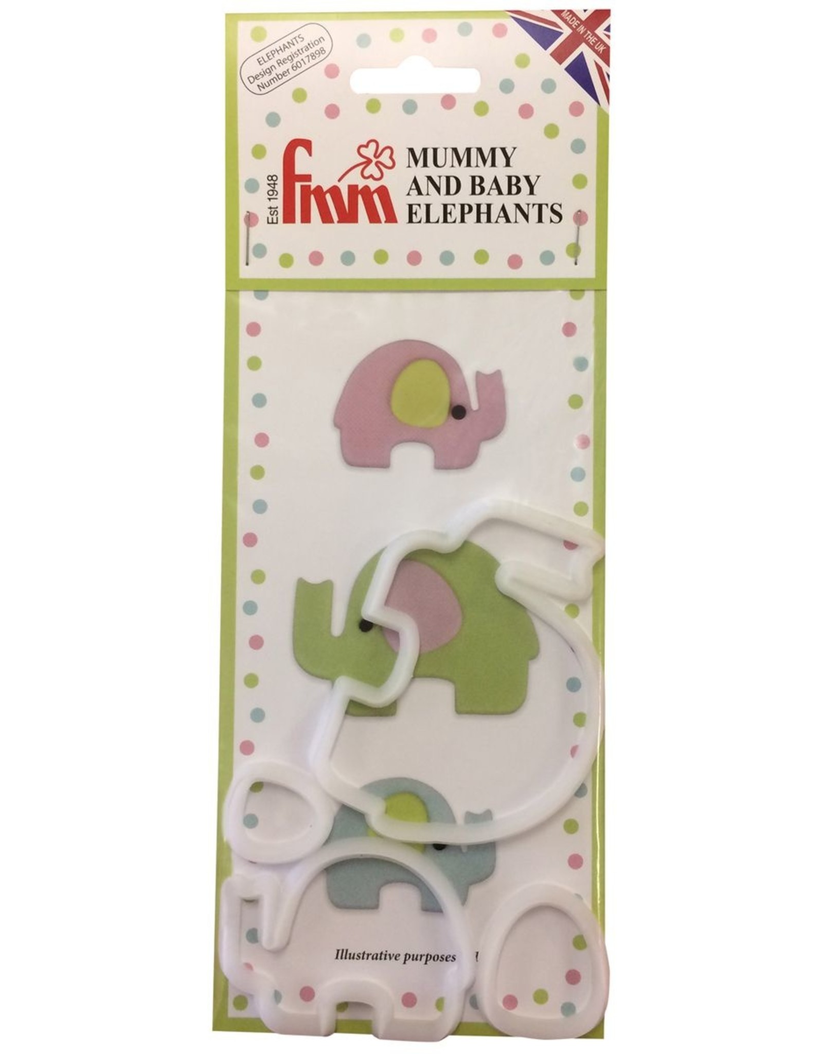 FMM FMM Mummy & Baby Elephant Cutter Set/4