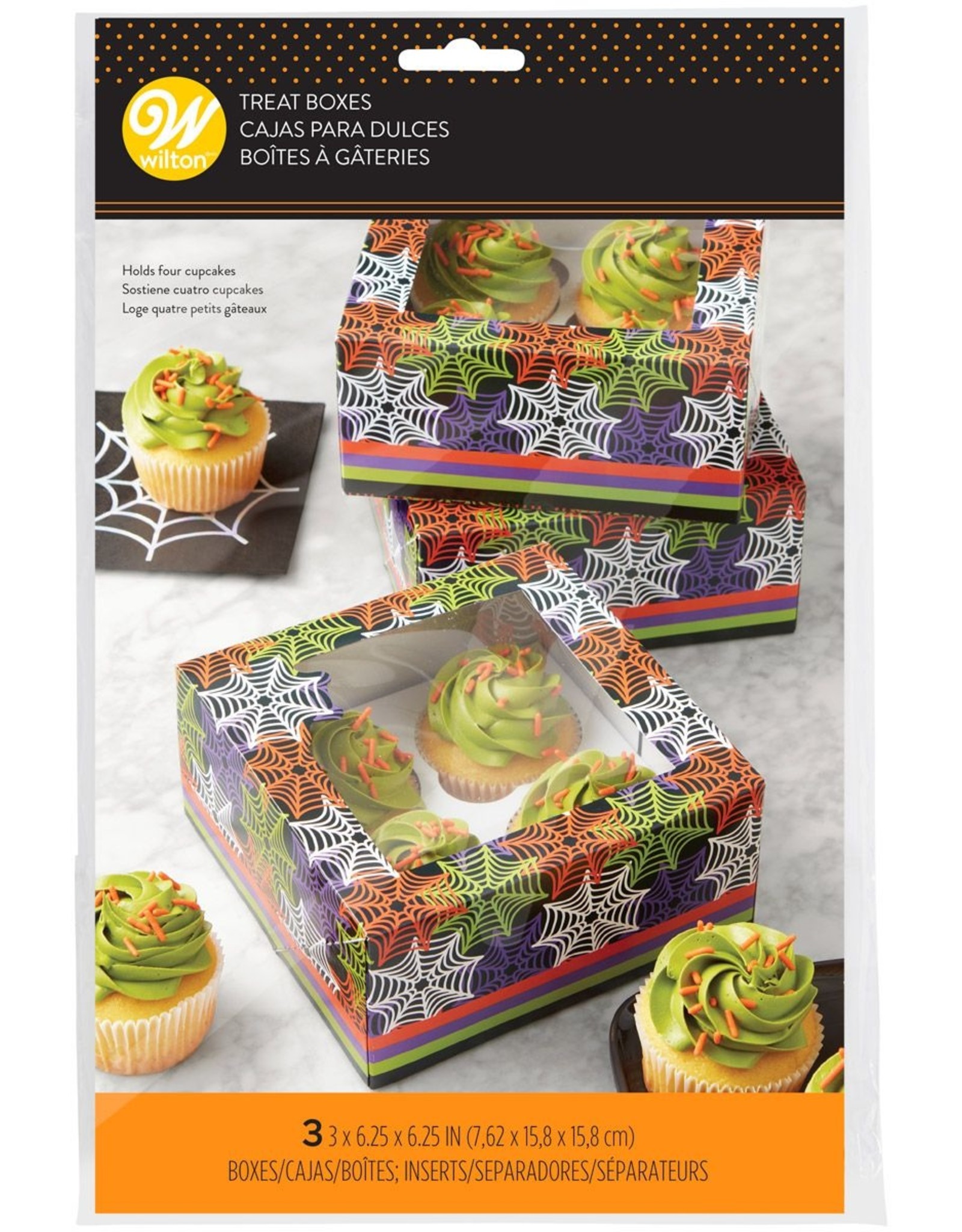 Wilton Wilton Cupcake Box Web pk/3