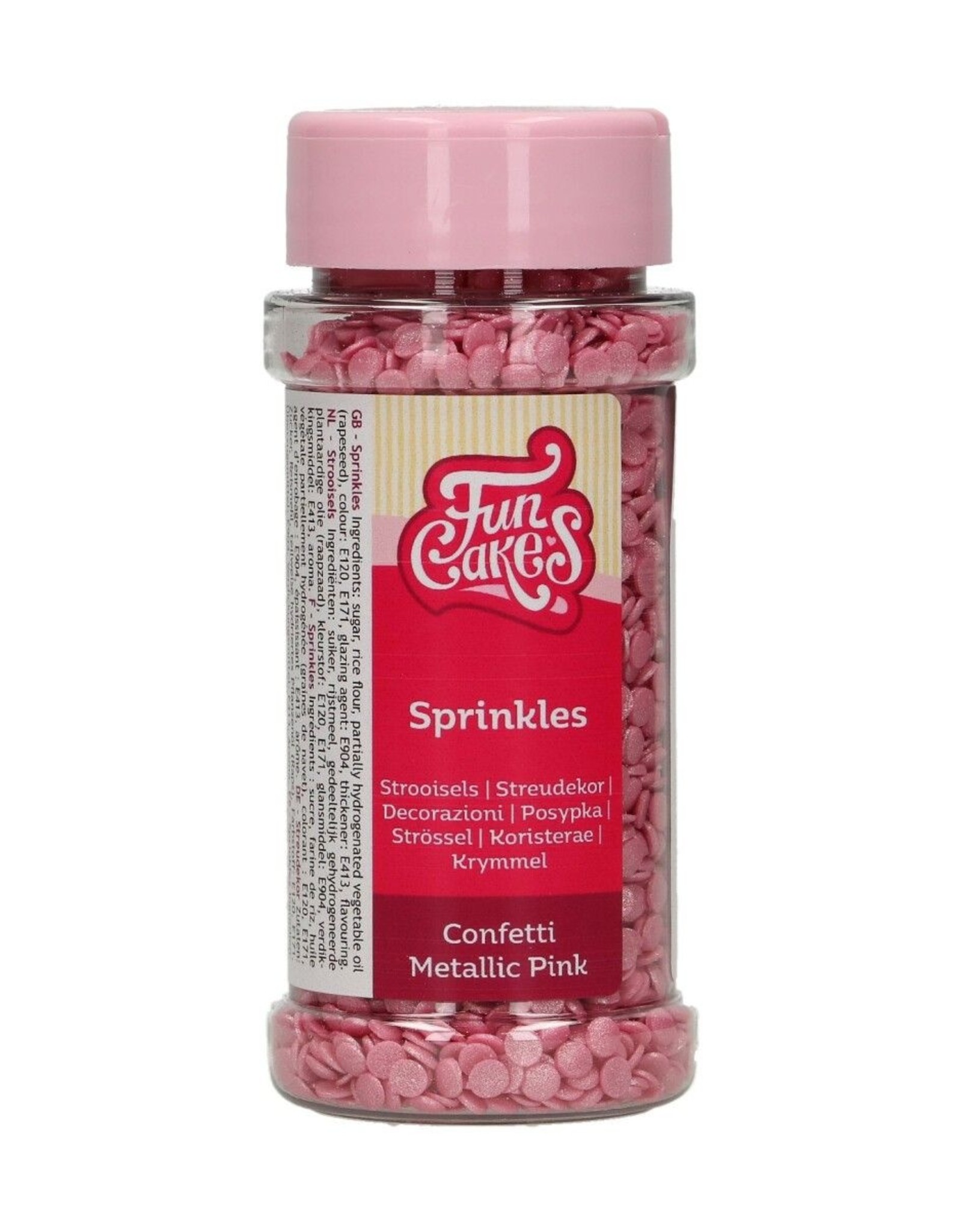 FunCakes FunCakes Confetti Metallic Roze 70 g