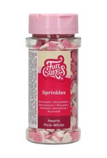 FunCakes FunCakes Hartjes Roze-Wit 60 g