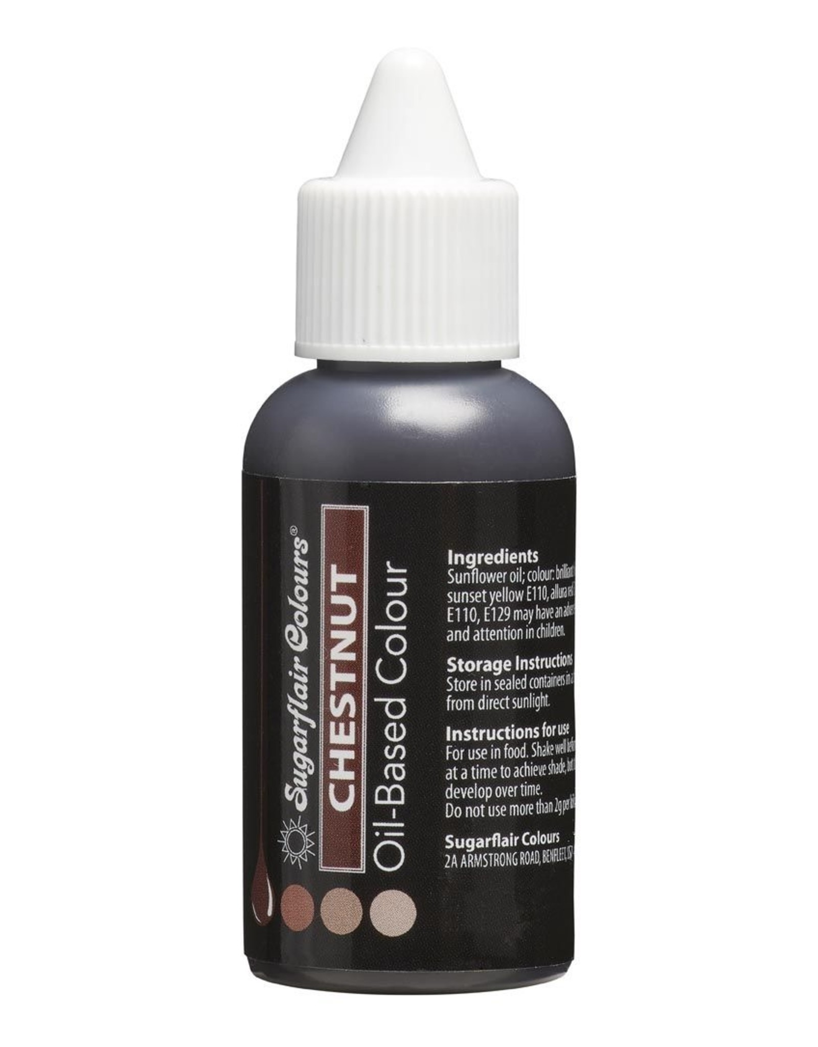 Sugarflair Sugarflair Kleurstof op Oliebasis - Chestnut 30 ml