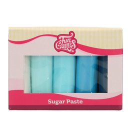 FunCakes FunCakes Rolfondant Multipack Blue Colour Palette 5x100 g