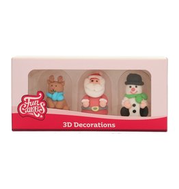 FunCakes Suikerdecoratie 3D Kerstfiguren Set/3