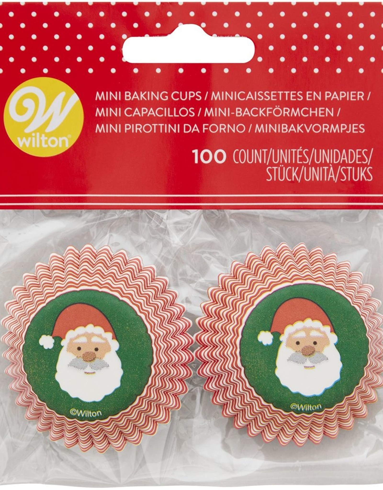 Wilton Wilton Mini Baking Cups Santa Claus pk/100