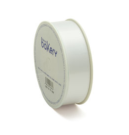 Decora Double Satin Ribbon 25mm x 25mtr Wit