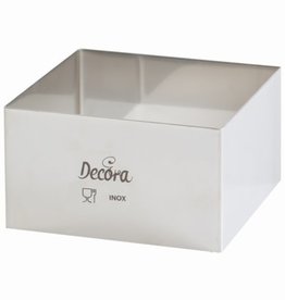 Decora Decora RVS Bakrand Vierkant 20x20x4,5cm