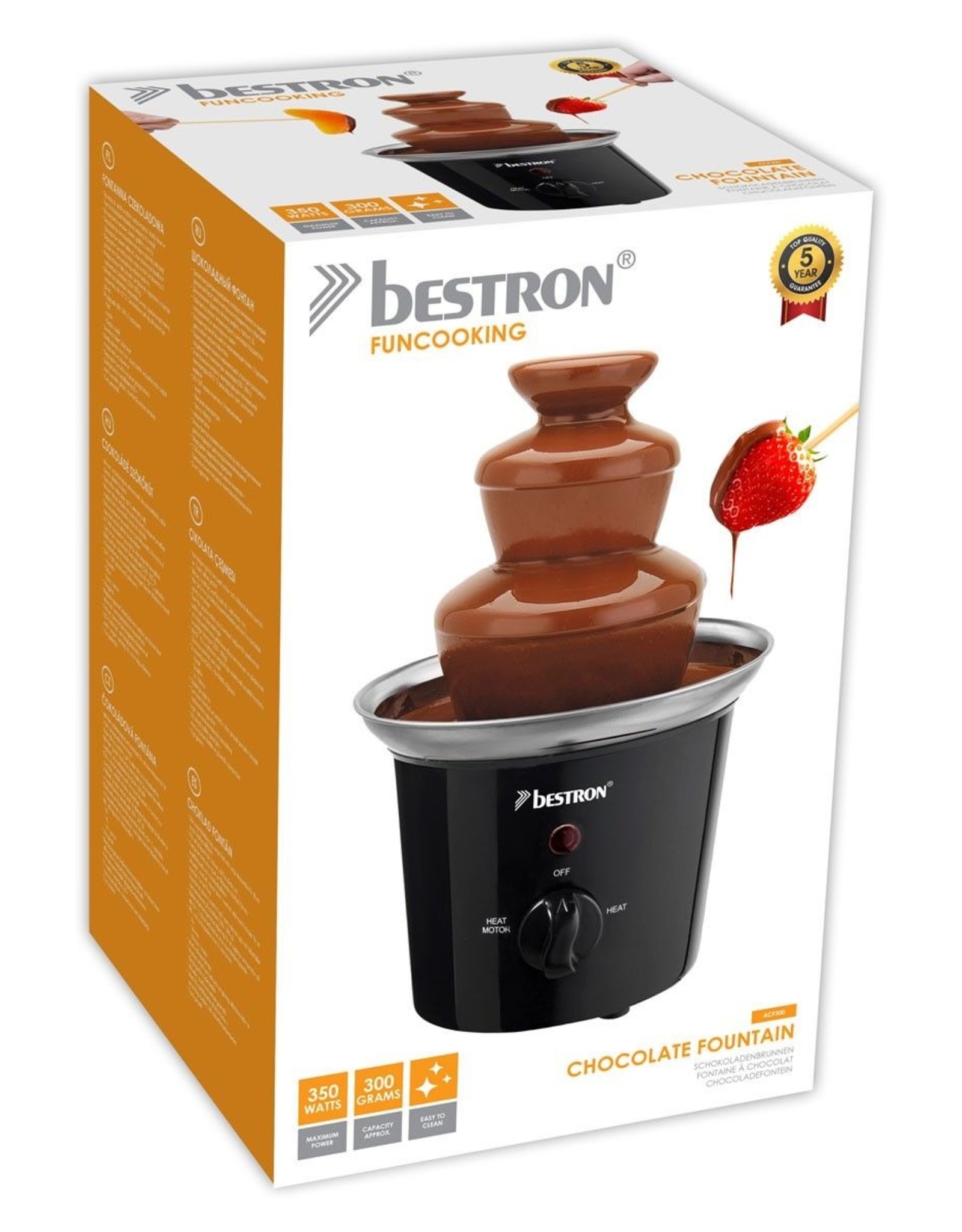 Bestron Bestron Chocolade Fontein 60W - Zwart