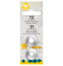 Wilton Wilton Decorating Tip Set #012, #021