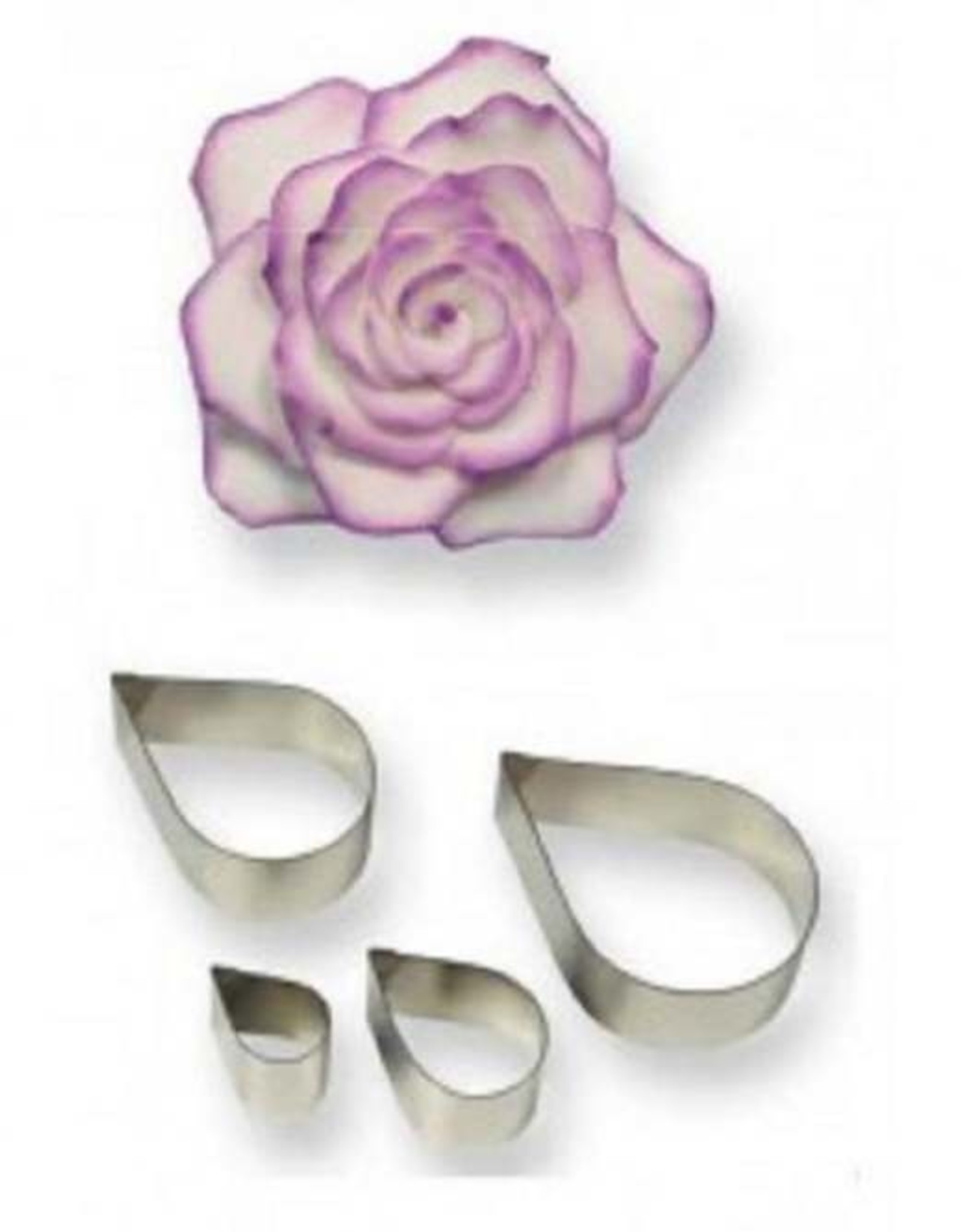 PME PME Rose Flower/Petal cutter set/4