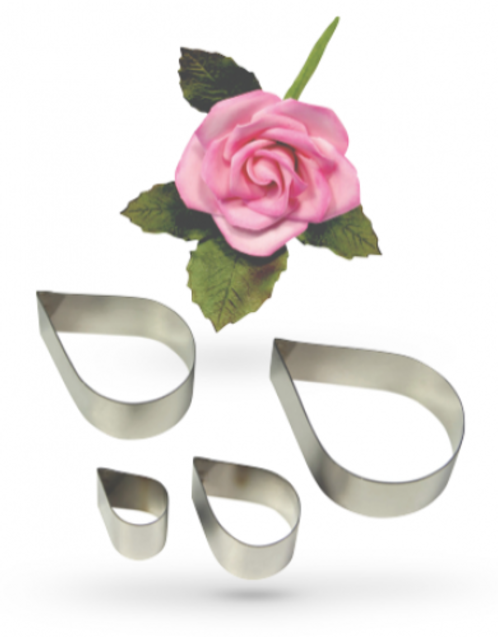 PME PME Rose Flower/Petal cutter set/4