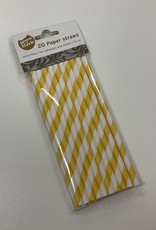 House of Marie House of Marie Cake Pops Rietjes -Stripes Yellow- pk/20