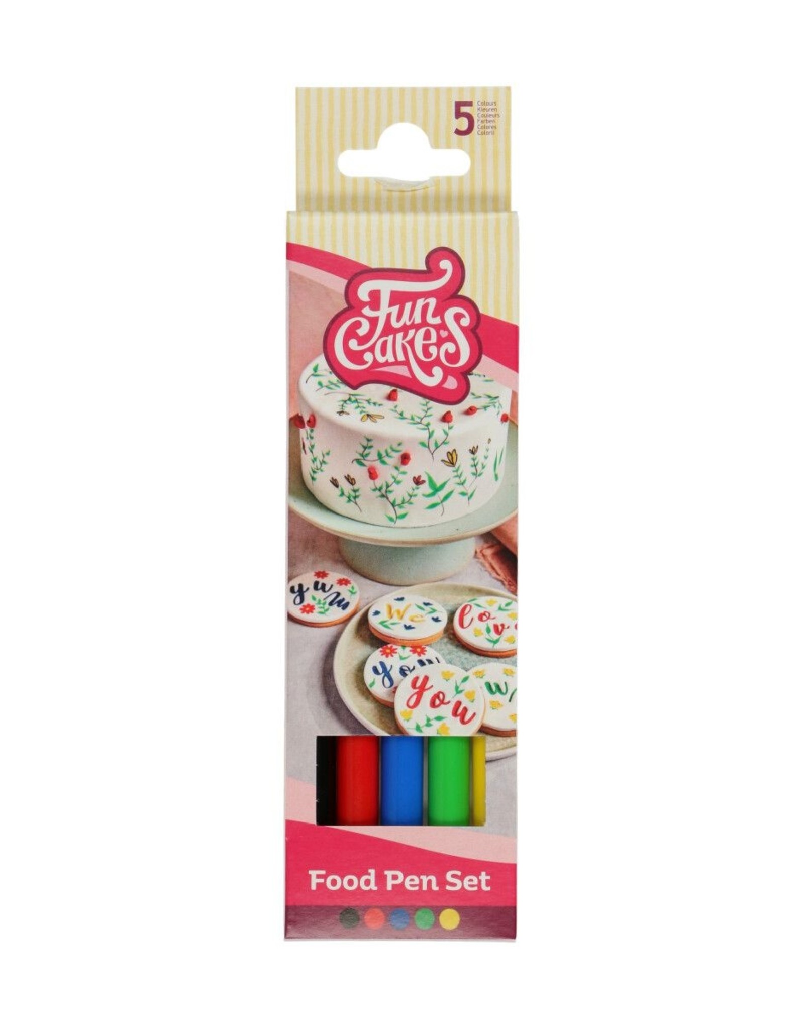 FunCakes Eetbare Set Stiften Primaire Kleuren Set/5